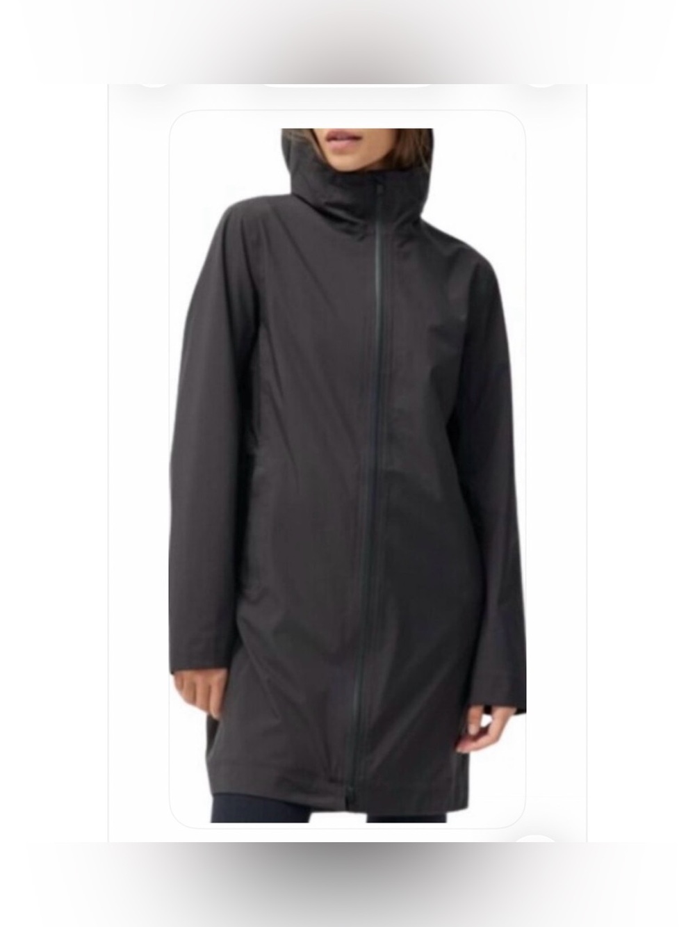 Aritzia Babaton Frontier Rain Jacket Hooded in Black Size XXS Like New